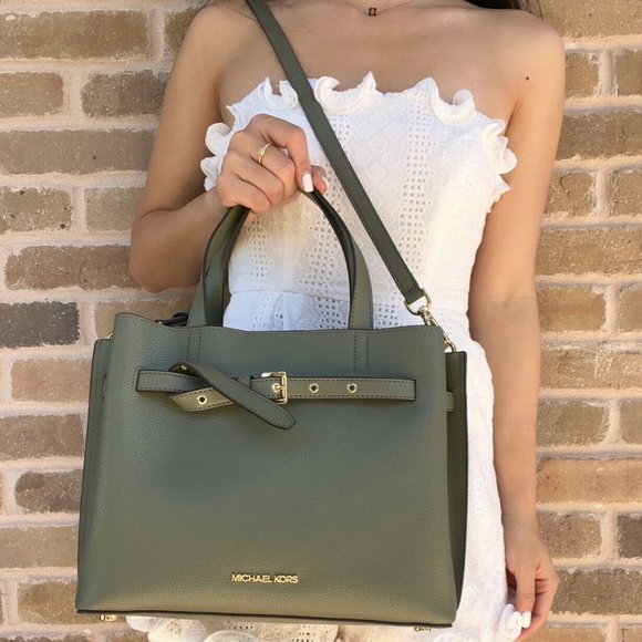 NWT Michael Kors Triple Compartment Large Satchel Crossbody - Picture 4 of 5